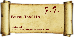Faust Teofila névjegykártya